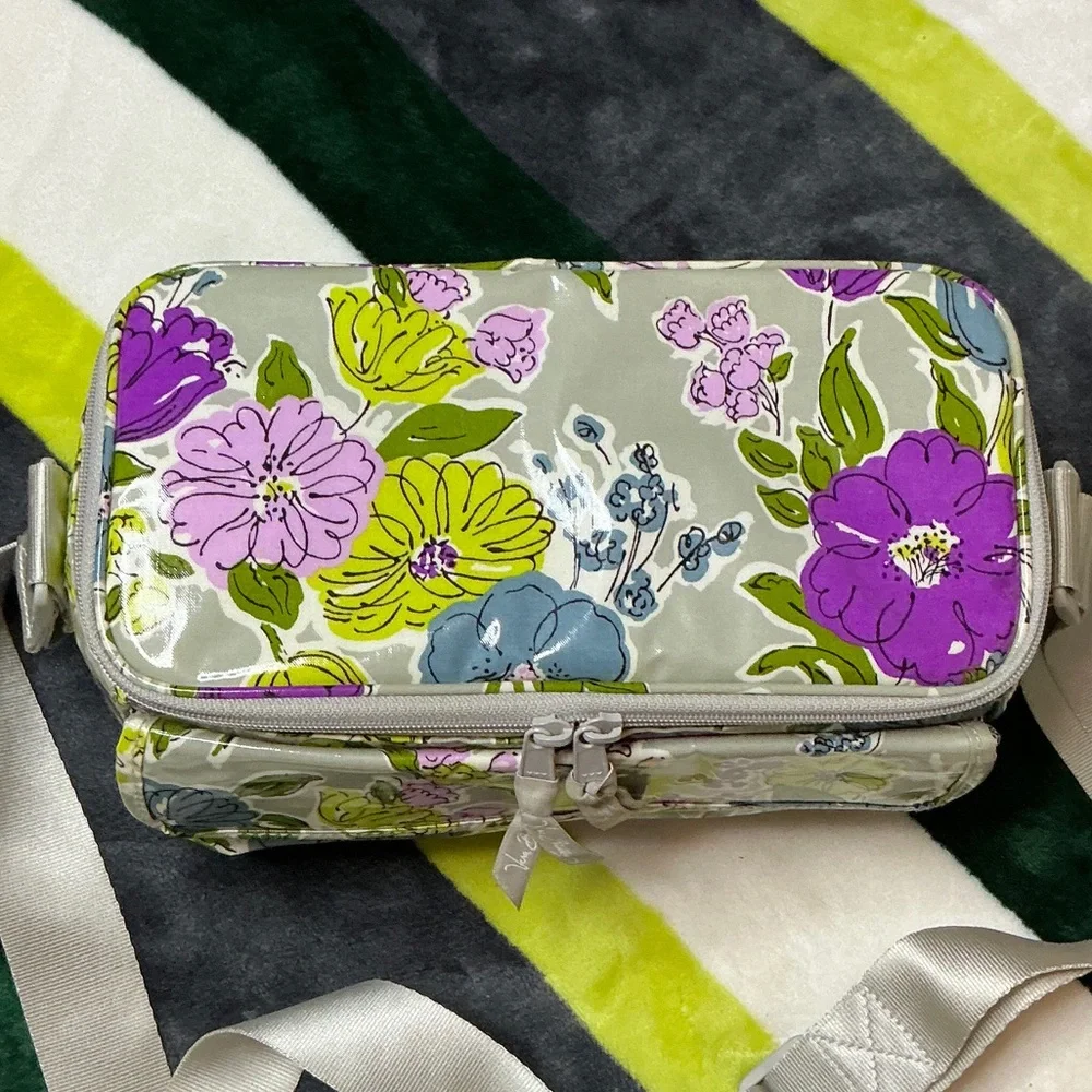 Vera Bradley Floral Lunch Bag in Purple and Green
